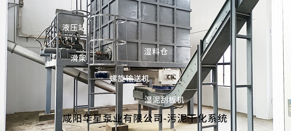 濕料倉(cāng)-滑架-液壓站-螺旋輸送機(jī)